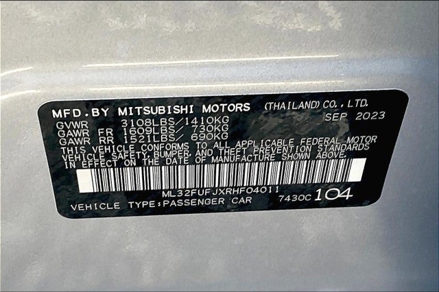 2024 Mitsubishi Mirage G4 ES CVT