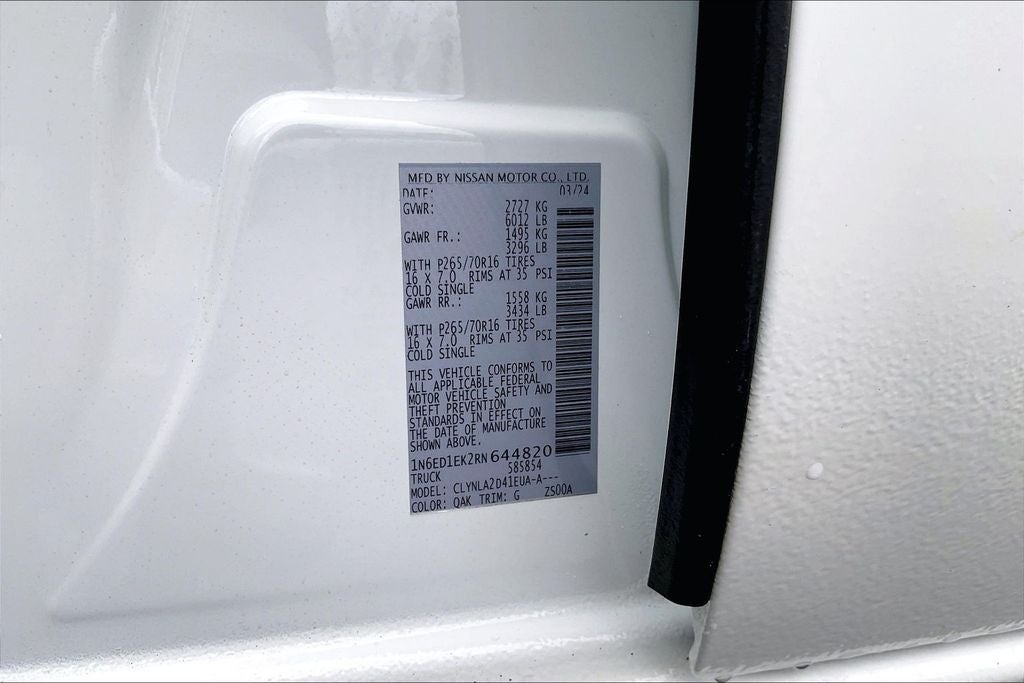 2024 Nissan Frontier S w/Tech