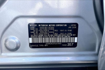 2026 Mitsubishi Outlander Sport 2.0 SE