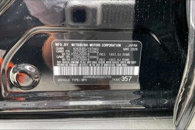 2026 Mitsubishi Outlander Sport 2.0 SE