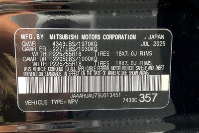 2025 Mitsubishi Outlander Sport 2.0 SE