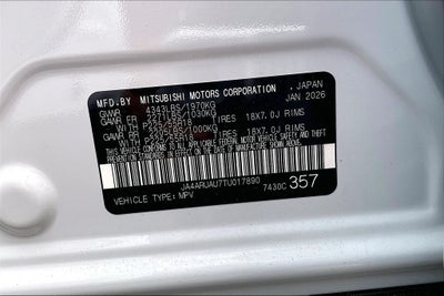 2026 Mitsubishi Outlander Sport 2.0 ES