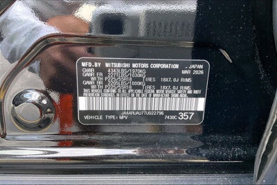 2026 Mitsubishi Outlander Sport 2.0 SE