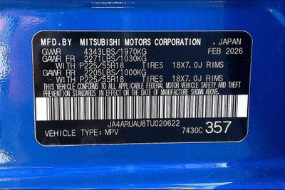 2026 Mitsubishi Outlander Sport 2.0 SE