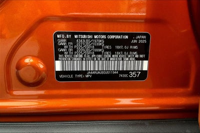 2025 Mitsubishi Outlander Sport 2.0 ES