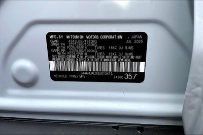 2025 Mitsubishi Outlander Sport 2.0 ES