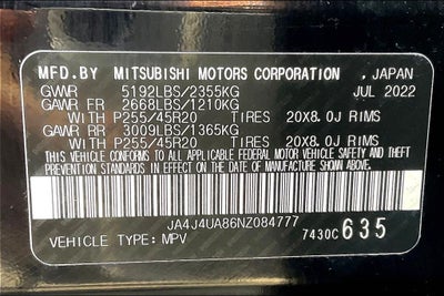 2022 Mitsubishi Outlander SE