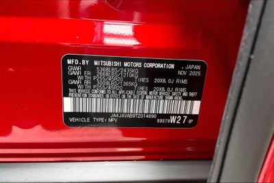 2026 Mitsubishi Outlander SE