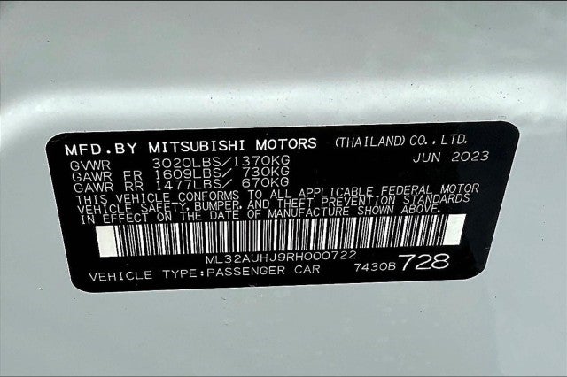 2024 Mitsubishi Mirage ES CVT