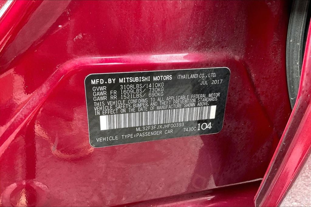 2018 Mitsubishi Mirage G4 ES