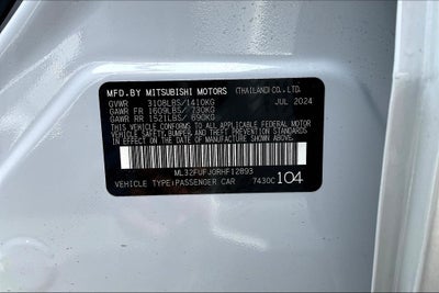 2024 Mitsubishi Mirage G4 ES