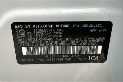 2024 Mitsubishi Mirage G4 ES