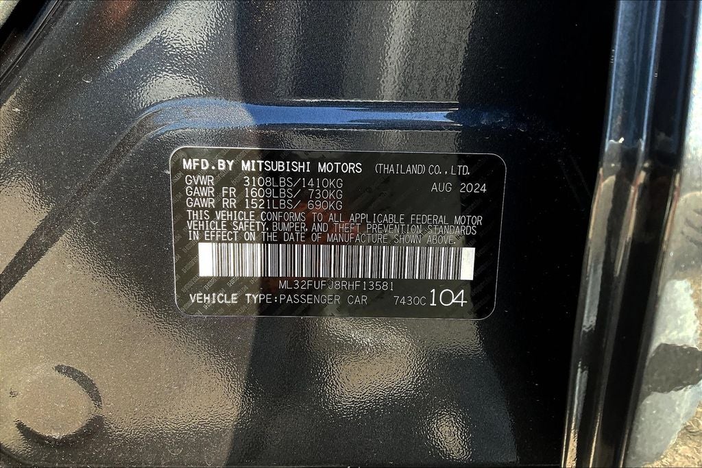 2024 Mitsubishi Mirage G4 Black Edition