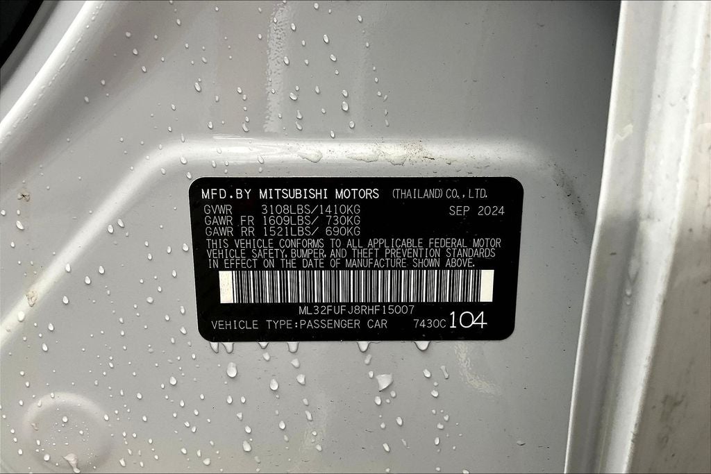 2024 Mitsubishi Mirage G4 LE