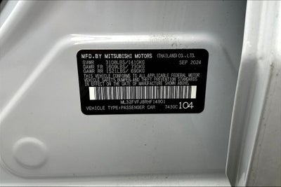 2024 Mitsubishi Mirage G4 SE