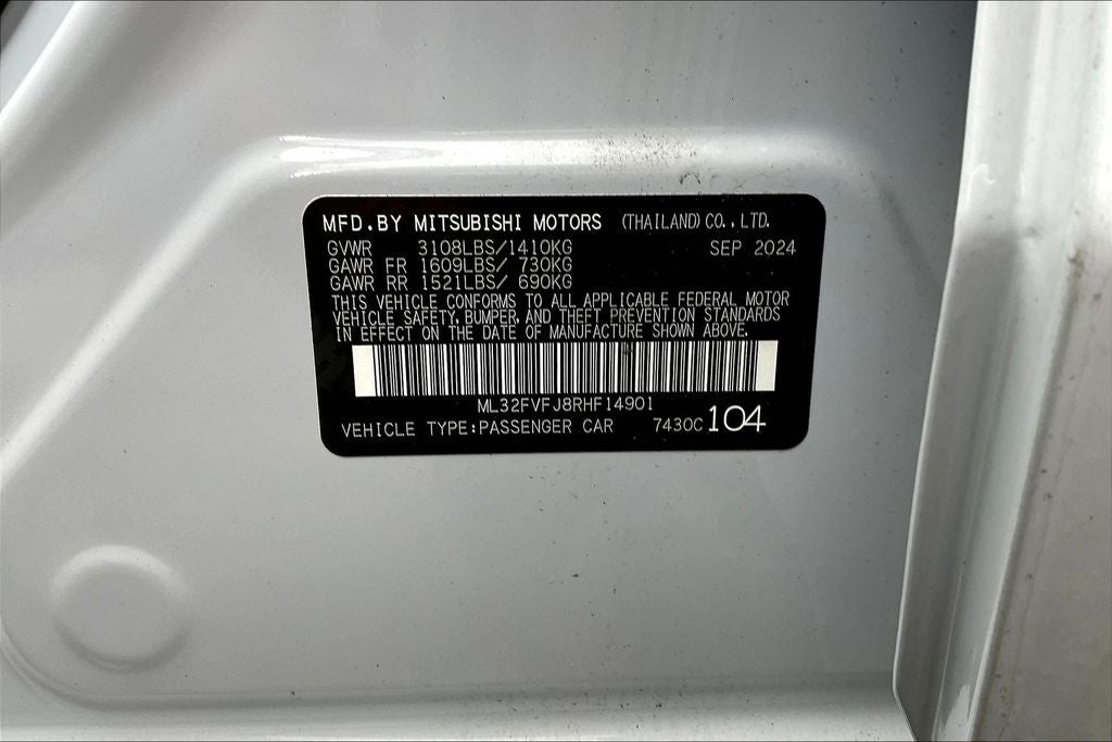 2024 Mitsubishi Mirage G4 SE