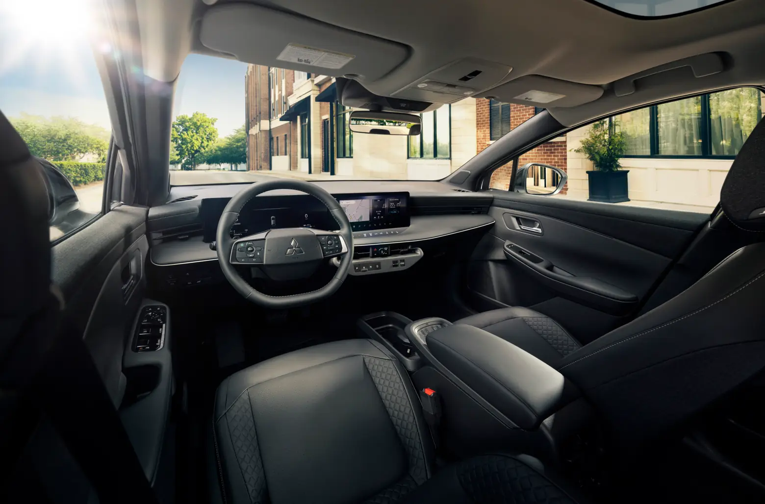 Driver's view of the 2027 Eclipse Sportback EV dashboard